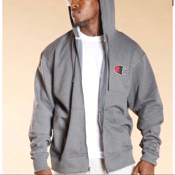 Champion Big C Powerblend Hooded Sweatshirt - Picture 2 of 4